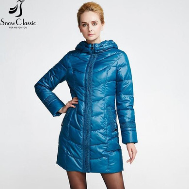 Snow Classic Female Winter Jacket 2016 Very Warm Winter Coats Hooded Jacket Parka Womens Quilted Coat 14392