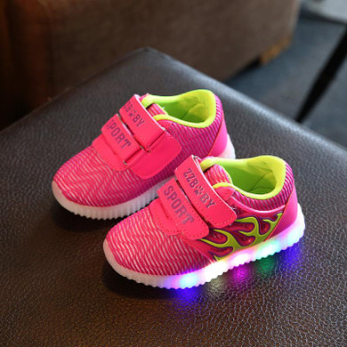 JUSTSL Children's Spring Autumn 2017 LED light shoes girls boy casual shoes shoes sports shoes fashion glowing sneakers for kids