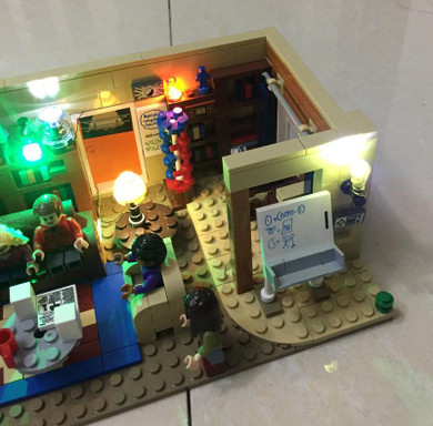 JULITE LED light kit (only light included) for lego 21302 and 16024 Big Bang Theory Blocks Set (blocks set not included)