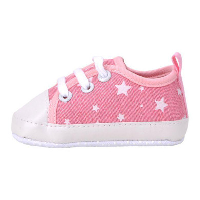 0-18M Newborns Baby Soft Sole Kids Shoes Toddler Canvas Prewalker Lace Up Sneaker