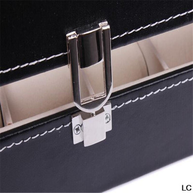 (6 Grid)Classic Watch Storage Box Luxury Display Solid Boxes Case Jewelry Watches Organizer Leather with Glass Durable Tools