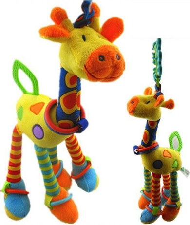 (46cm)Giraffe/rabbit Bed Bells Infant toy ultra long hanging giraffe Baby Toys rattle bed bells toys