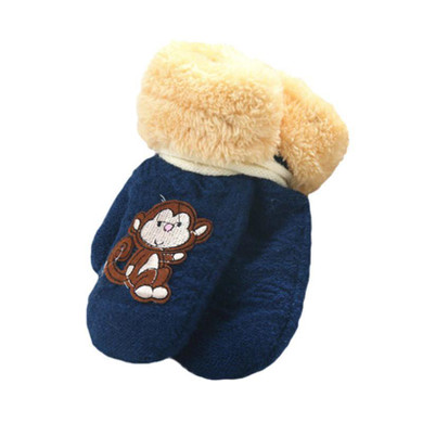 #3055 1 pair Cute Thicken Hot Monkey Cartoon children 's gloves Of Winter Warm Gloves