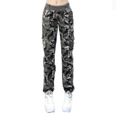 #0904 2017 Summer Camouflage pants women Cargo pants women Military trousers Fashion Casual Loose Baggy pants Army women S-XXXL