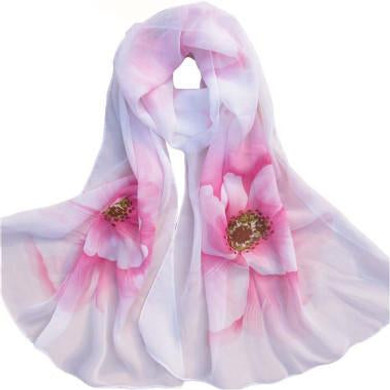 Good Deal Fashion Good Quality New Women Lady Scarves Soft Thin Chiffon Scarf Flower printed Scarves Wrap Shawl Gift 1PC
