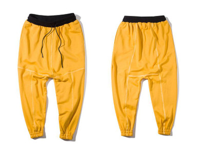 GONTHWID Drop Crotch Harem Joggers Sweatpants Men Hip Hop Casual Trousers Streetwear Male Cotton Elastic Waist Drawstring Pants