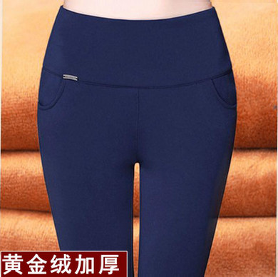 Golden fleece super thicken warm high waist pants winter pant women pants trousers 6xl Slim Plus Size pencil pants Skinny