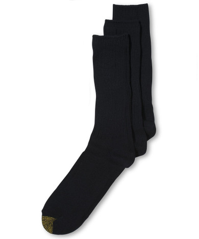 Gold Toe 3PK Reinforced Toe Crew Socks Navy