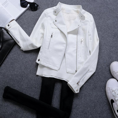 Faux Leather Jackets HOT 2016 New Fashion Spring Autumn Women Pu Zippers Coat Motorcycle Outerwear pimkie