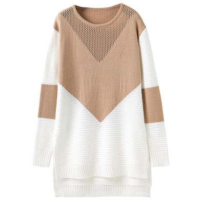 FATIKA 2017 New Autumn Winter Fashion Women's Pullover Front Short Back Long O-neck Knitted Sweaters Casual Loose Jumper Tops