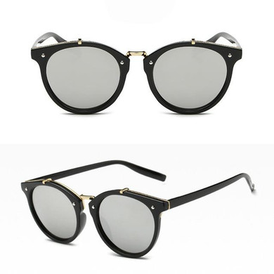 New Retro Round Sunglasses Women ladies vintage Designer Vintage Sun Glasses Coating Sunglasses for Women Oculos De Sol lunette