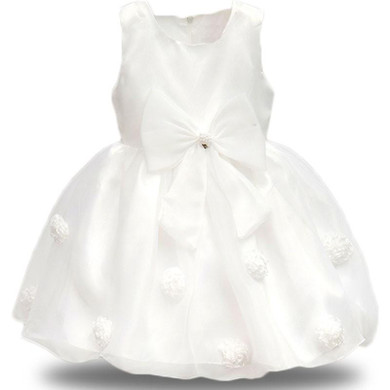 New Quality Baby Girl cloth Cute 6-colour bow dress for Girl Infant Birthday sleeveless formal flower Dress for Baby Girl formal