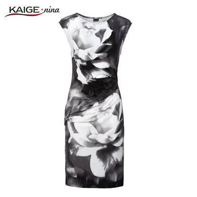 New Printed  Bodycon Dress Women Summer Dresses Kaige.Nina Brand Plus Size Women Clothing Sexy Dresses 9021