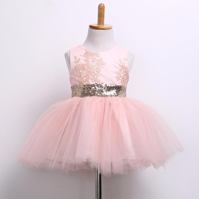 New Pricess Dress Kids Baby Girl Sequins Boknot Party Girls Dresses Ball Gown Costume