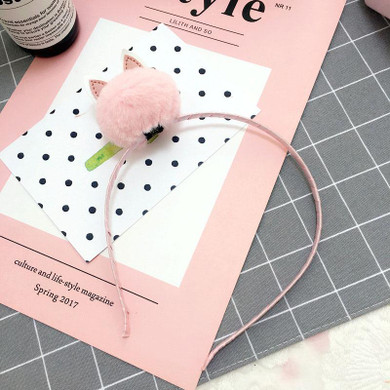 New pom poms ball Rabbit ears hairbands hairpins Lovely Girls hair accessories PU hair bands hoop kids hair clips Fashion tiara