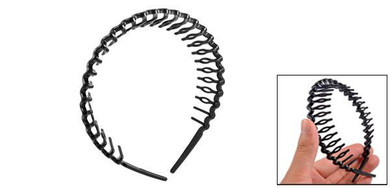 NEW Plastic Teeth Comb Hairband Hair Hoop Headband Black For Woman