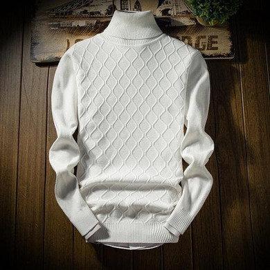 BKTrend Mens Sweaters Autumn Winter Fashion Cashmere Sweater Turtleneck Slim Fit Knitting Men's Pullover Sweaters MY8087