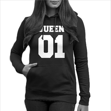 BKLD 2018 Autumn Winter Couple Clothes Hoodies KING Queen Print Harajuku Sweatshirts Lover Pullover for Man and Women