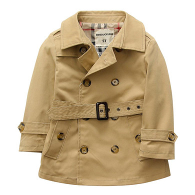 BINIDUCKLING 2017 Autumn Baby Girls Jacket For Girls Windbreaker Jacket Kids Girls Trench Coat Children Outerwear Clothes