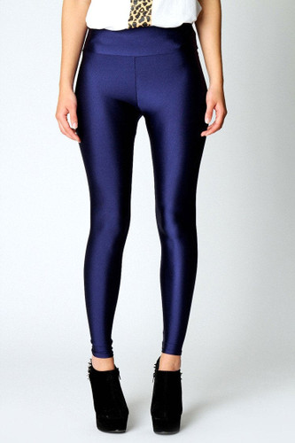 Hot Sale 2016 Women High Waist Stretch Skinny Shiny Spandex Leggings Pants Slim Fit Punk Disco Dance Leggings Pants Candy Color