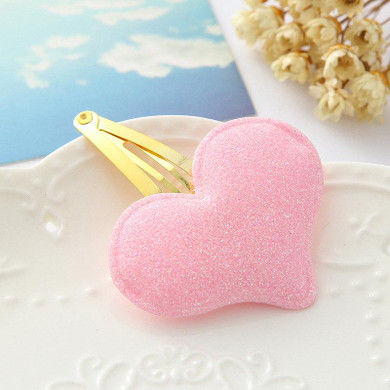 Hot Sale 1 Pc Kids Girls PU Barrettes Butterfly Hearts Stars BB Hair Clip Hair Accessories 3 Colors