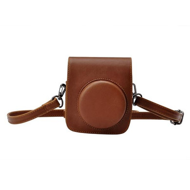 Hot Pu Leather Vintage Classic Travel Camera Compact Case Bag Holder with Shoulder Strap For Fujifilm Instax Mini 90 Brown Black