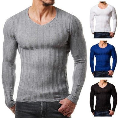 2017 New Winter Brand Clothing Mens Long Sleeve Fitness Knitted T-shirt Homme Bodybuilding Muscle Gyms T Shirt Men Crossfit Tops