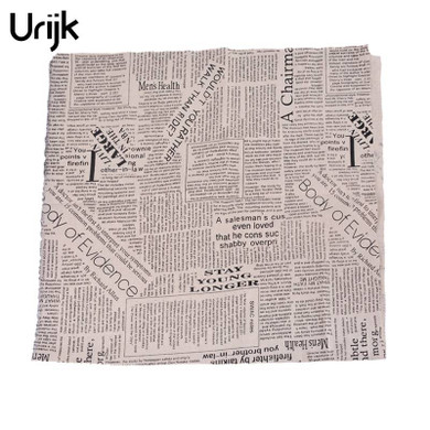 Urijk 1PC 97x50cm Natural Linen Cotton Fabric Letter Pattern Quilting Patchwork DIY Textile Sewing Fabric Accessories