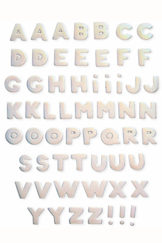 Ban.do Holographic Alphabet Leatherette Plushie Stickers