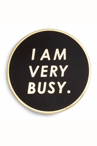 Ban.do Black Very Busy Enamel Pin