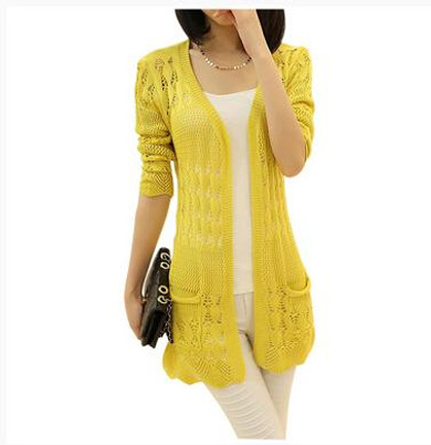 Hot HOT Womens Casual Long Sleeve Long Cardigan Hollow Knit Knitwear Sweater Coat Outwear Free Shipping Hot HOT Womens Casual Long Sleeve Long Cardigan Hollow Knit Knitwear Sweater Coat Outwear Free Shipping