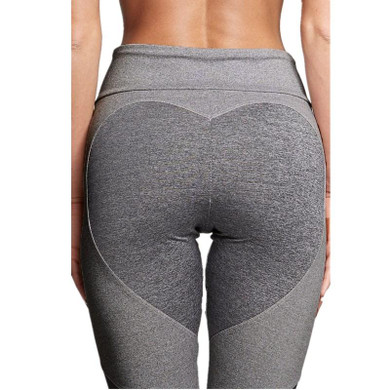 Hot Sale! Women Heart Leggings High Elastic Patchwork Push Up Sporting Legging Fitness Dry Quick Breathable Slim Pants DropShip
