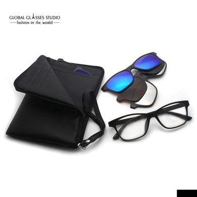 Free Shipping Ultra Light Magnetic Polarized Rectangle Sunglasses Clip Latest Design Sunglasses Fashion Trend Eyeglass 2246A C2