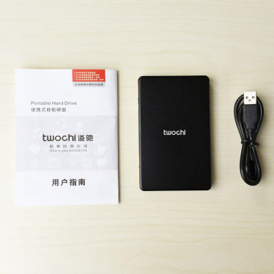 Free shipping TWOCHI T1 Original 2.5'' External Hard Drive 80GB USB2.0 Mobile Portable HDD Storage Disk Plug and Play