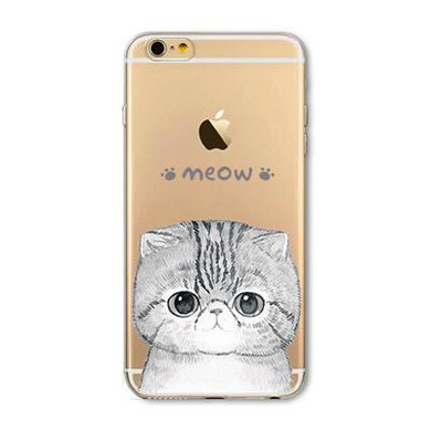 For Apple iPhone 6 6s Plus 4 4S 5 5S SE 5C 6Plus Case Soft TPU Silicon Transparent Thin Cover Black Cat Owl Rabbit Animal Case