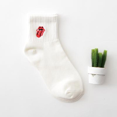 Foot 22-25cm Cotton Short Socks Killer Cupid Moustache Milk Cola Leon Clover Love Smile College Face Mathilda Rose Tongue Soft