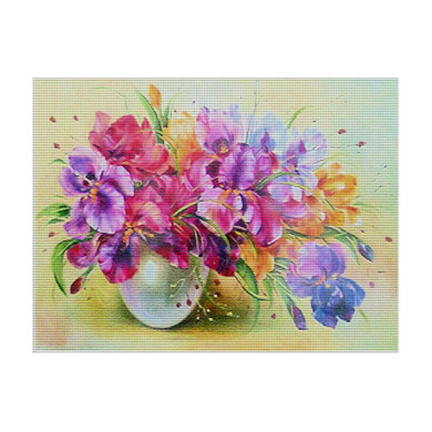 Flowers Diamond Painting Cross Stitch Rhinestones Embroidery Moasic Pasted DIY Painting Art For Living Room Home Decoration 2017