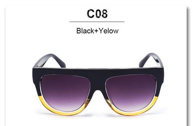 Flat Top Classic 2016 Shadow Brand Designer Fashion Celebrity Women Sunglasses Sun Glasses Lady Female Super star Oversize Shade