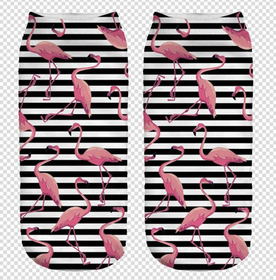 Flamingo Socks New 3D Print Casual Polyester Women Durable Socks Cute Low Cut Ankle Cartoons Casual Type Teenager funny Socks
