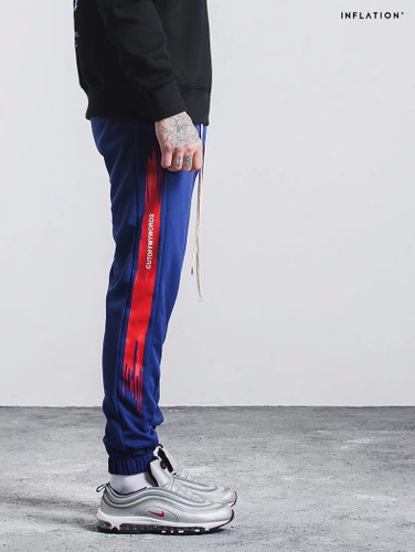 high quality 2017 Fashion Split Side Stripe Elastic Waist joggers Full Length Pants Men hip hop Casual sweatpants High Street