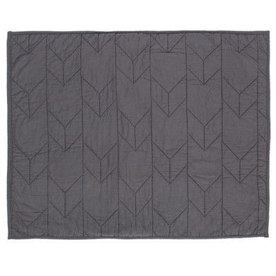 Charcoal Grey Chevron Quilt Sham