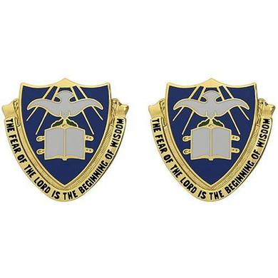 Chaplain Center and School Unit Crest (The Fear of the Lord is the Beginning of Wisdom)