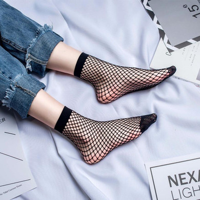 Chamsgend women's Socks Women Sexy Lace Fishnet Net Plain Top-Ankle Short Socks Stylish female sock l0105