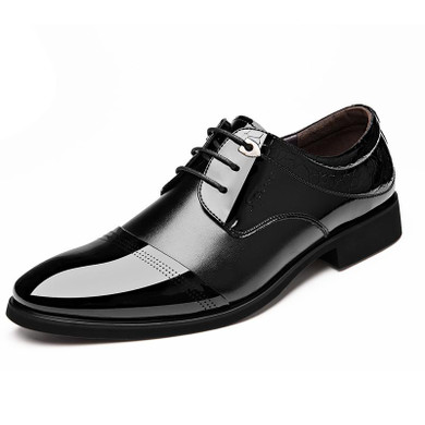 NPEZKGC New 2017 Business Dress Men Formal Shoes Wedding Pointed Toe Fashion PU Leather Shoes Flats Oxford Shoes For Men
