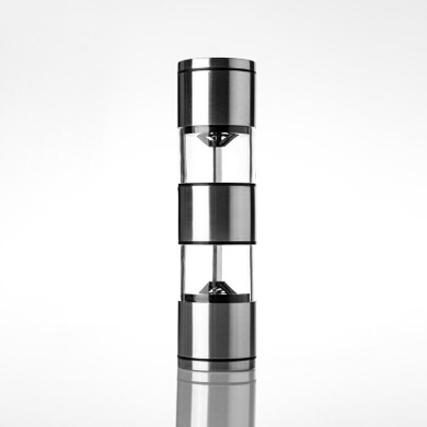 Novetly 2 in 1 Salt and Pepper Grinder Black Pepper Mill Grinder Stainless Steel Manual Peper Spice Mills
