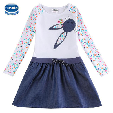 novatx H6182 kids wear dresses children clothing elsa nova dresses baby frocks wear dress child clothes fashion dress girls