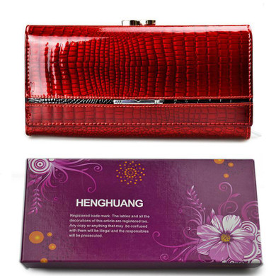 HH Womens Wallets Genuine Leather Alligator Wallet Luxury Brand Hasp Lady Coin Purse Design Clutch Bag Card Holder Zipper Purses