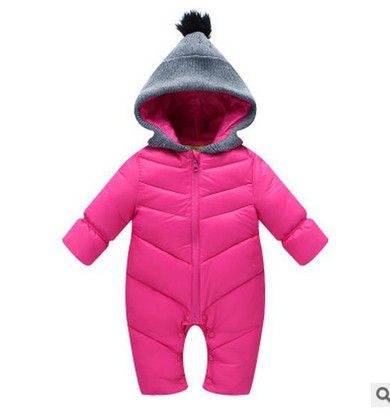 HH Newborn Baby winter clothes Baby snowsuit duck down Rompers windproof new born girl boy Warm winter rompers with fur Hooded HH Newborn Baby winter clothes Baby snowsuit duck down Rompers windproof new born girl boy Warm winter rompers with fur Hooded