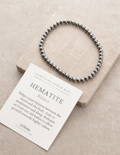 Hematite Mini Gemstone Energy Bracelet