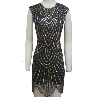 Gatsby Dress 1920s Flapper Dress Women Sequin Handmade Embellished Fringe Dress Dance Gatsby Costumes Vintage Party Dress
